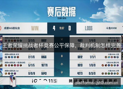王者荣耀挑战者杯竞赛公平保障，裁判机制怎样完善